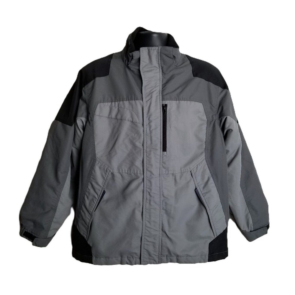 Arizona Jean Company Boys Coat 14/16 Grey Black Utility Adjustable